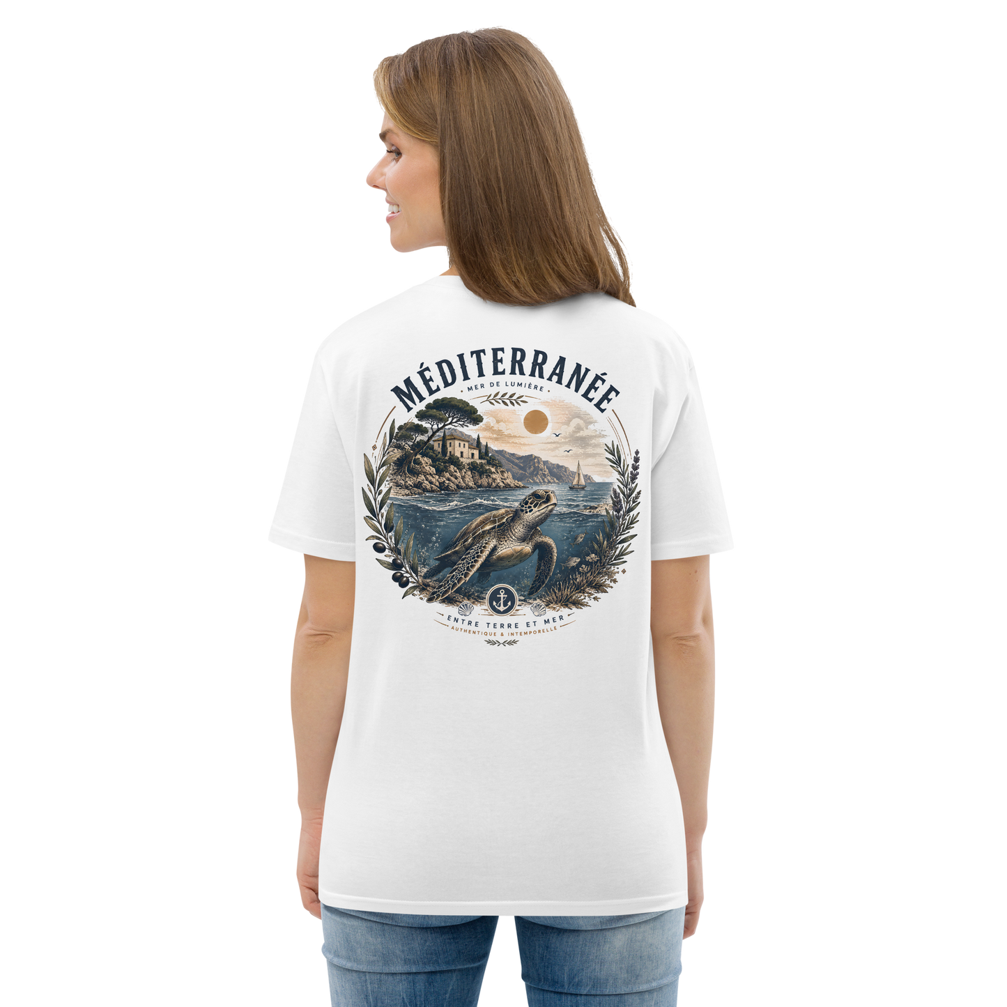 T-shirt "Méditerranée" 100% coton bio